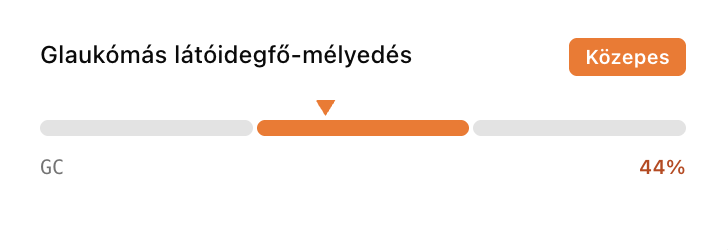 Glaukómás látóidegfő-mélyedés — Közepes